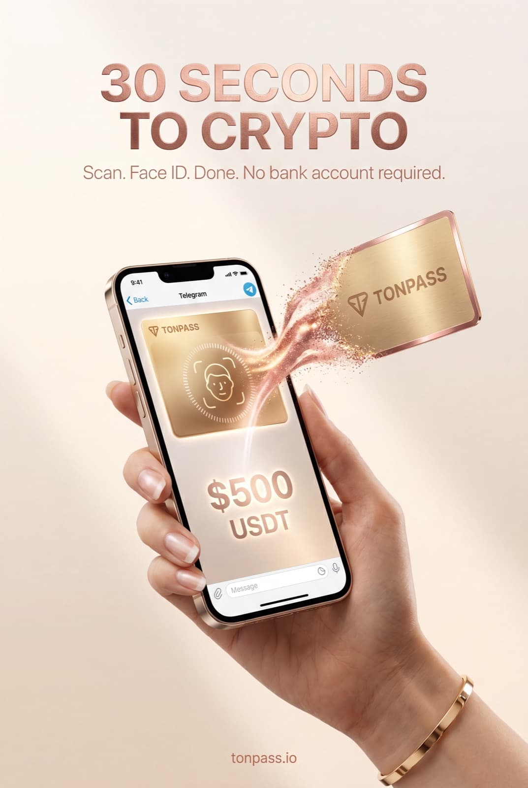 TonPass poster — 30 SECONDS TO CRYPTO